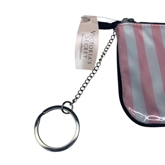 Victoria's Secret NWT Striped Coin Purse with Key Chain - Picture 5 of 10